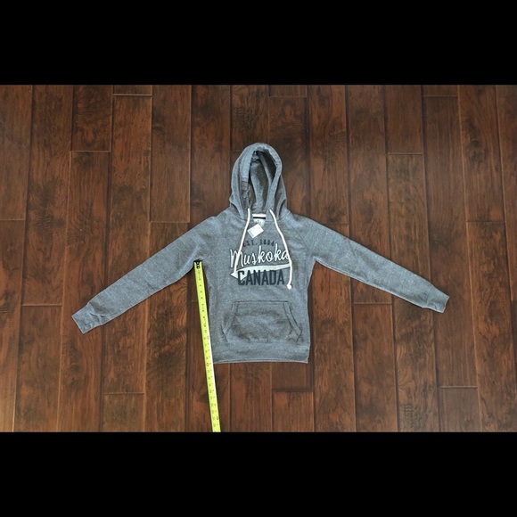 NWT - Campus Crew Hoodie, Gray, Size XS - Picture 3 of 4